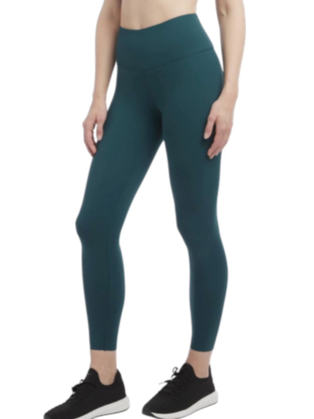 Danskin Womens Dark Emerald Streamline Pocket High Rise Ankle Leggings XS